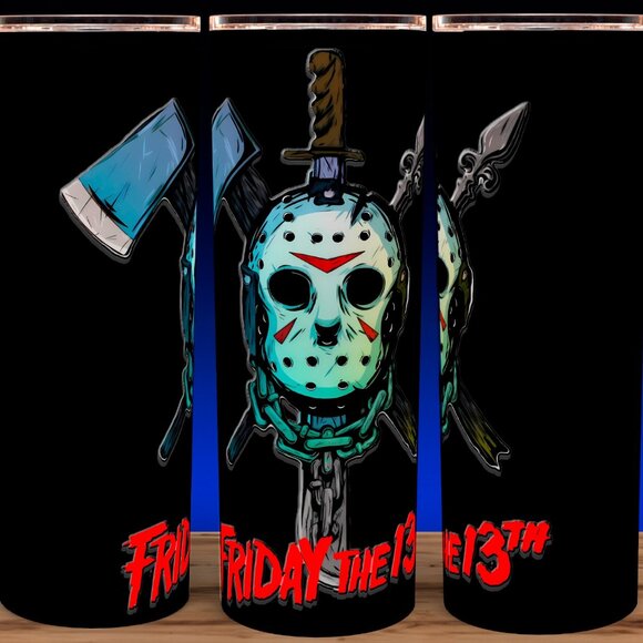 Friday the 13th Jason Vorhees Horror Movie Cup Mug Tumbler 20oz - Picture 1 of 3